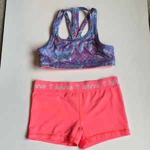 Ivivva by Lululemon Shorts and Athletic Bra